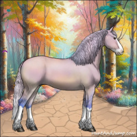 Horse Color:Watercolor Silver Bay Dun Splash 