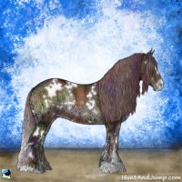 Horse Color:Nacre White Spotted Chocolate Brown Ice Onyx