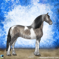 Horse Color:Brown Ice Onyx Tobiano 