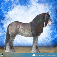 Horse Color:Nacre Brown Ice Onyx Sabino 