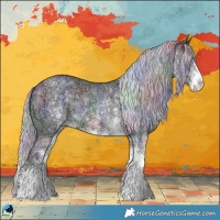 Horse Color:Nacre White Spotted Silver Black Chinchilla Ice 