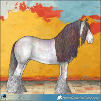 Horse Color:Nacre Chocolate Brown Chinchilla Sabino Rabicano 