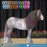 Horse Color:Nacre Chocolate Brown Chinchilla Sabino Rabicano 