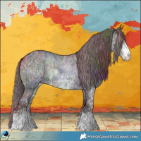 Horse Color:Nacre Chocolate Brown Chinchilla Ice Sabino 