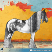 Horse Color:White Spotted Brown Chinchilla Ice Tobiano 