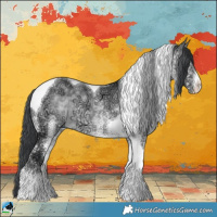 Horse Color:White Spotted Bay Chinchilla Ice Tobiano 