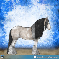 Horse Color:White Spotted Brown Ice Dun Tobiano Rabicano 
