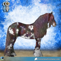 Horse Color:Nacre White Spotted Chocolate Black Ice 