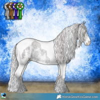 Horse Color:Chocolate Silver Brown Chinchilla Ice Sabino Tobiano 