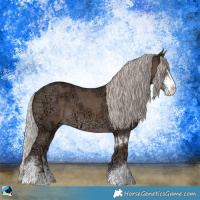 Horse Color:Silver Black Ice Sabino