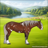 Horse Color:White Spotted Silver Brown Sabino Splash 