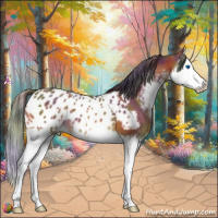Horse Color:Nacre Bay Sabino Splash Appaloosa 