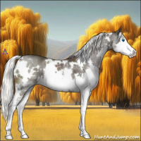 Horse Color:White Spotted Liver Chestnut Mushroom Splash 