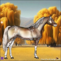 Horse Color:White Spotted Liver Red Onyx Mushroom 