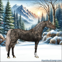 Horse Color:Silver Brown Ice Roan Dun 