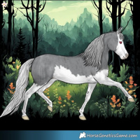 Horse Color:Silver Grullo Chinchilla Splash Brindle 