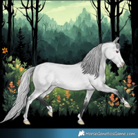 Horse Color:Silver Bay Chinchilla Sabino 