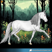 Horse Color:Silver Bay Chinchilla Onyx Rabicano 