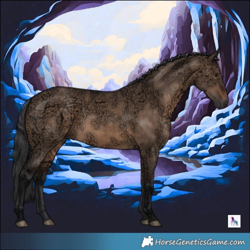 Horse Color:Brown Ice Dun Rabicano 