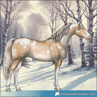 Horse Color:White Spotted Chocolate Palomino Pearl Mushroom 
