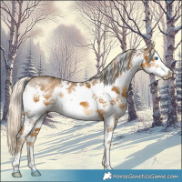 Horse Color:White Spotted Chocolate Palomino Mushroom Splash 