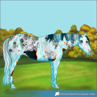 Horse Color:Thunderstruck White Spotted Midnight Chocolate Silver Brown Ice Splash 