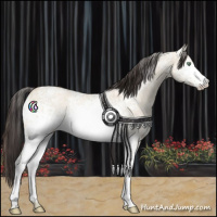 Horse Color:White Spotted Amber Champagne Ice Roan Dun 