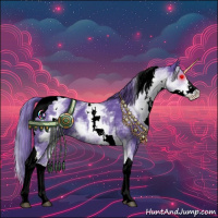 Horse Color:Watercolor White Spotted Smoky Black Tobiano 