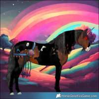 Horse Color:Brown Tobiano 