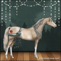 Horse Color:White Spotted Chocolate Palomino Pearl 