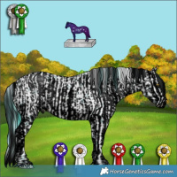 Horse Color:Watercolor White Spotted Brown Ice Sabino and Void Brown Sabino