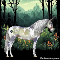 Horse Color:Watercolor White Spotted Silver Blue Onyx 