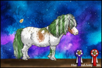 Horse Color:Watercolor White Spotted Brown Blanket 