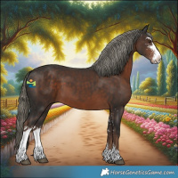 Horse Color:Liver Chestnut Mushroom Sabino 