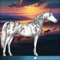 Horse Color:Liver Chestnut Mushroom Sabino Splash 