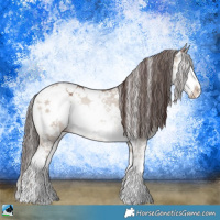Horse Color:Classic Champagne Dun Mushroom Sabino Rabicano
