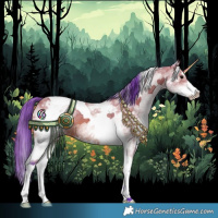 Horse Color:Watercolor White Spotted Bay Tobiano Rabicano 