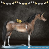 Horse Color:Brown Dun Tobiano Brindle 