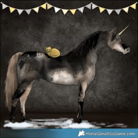 Horse Color:Void Liver Red Dun Ice Pearl Sabino Tobiano