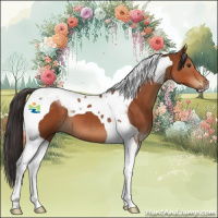 Horse Color:Bay Tobiano 