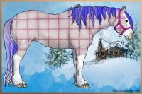 Horse Color:Watercolor Plaid  Bay Dun Splash 
