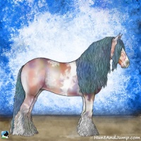 Horse Color:Nacre Watercolor Bay Ice Onyx Sabino Tobiano 