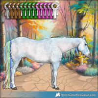 Horse Color:Platinum Painted Watercolor Chocolate Brown Ice Onyx Tobiano Brindle 