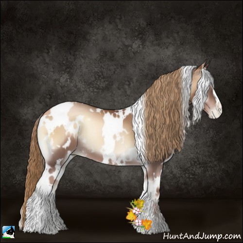 Horse Color:White Spotted Liver Red Onyx Pearl 