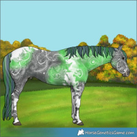 Horse Color:Painted Black Ice Tobiano 