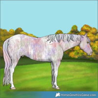 Horse Color:Nacre Silver Classic Cream Champagne Ice Tobiano 