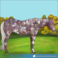 Horse Color:Nacre White Spotted Silver Black Ice Pearl 
