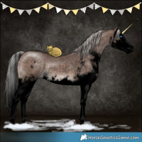 Horse Color:Void Silver Brown Dun Mushroom Sabino Splash 