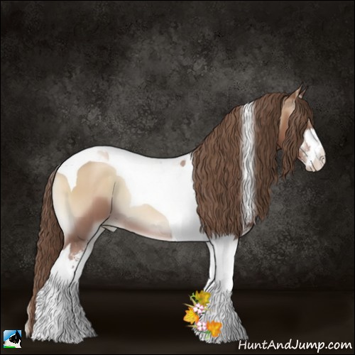 Horse Color:Blue Onyx Pearl Sabino Tobiano 