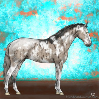 Horse Color:White Spotted Liver Red Dun Mushroom Brindle 